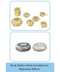 Altın Mumluk Şamdan İnce Mum Uyumlu Donut Model
